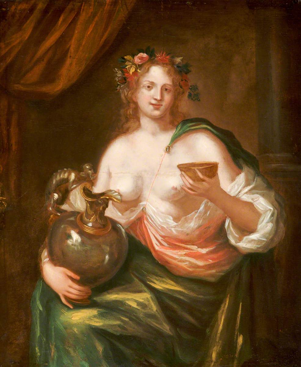 Circe (Ceres; Flora), vintage artwork by Attributed to Jan Havicksz. Steen, 12x8" (A4) Poster