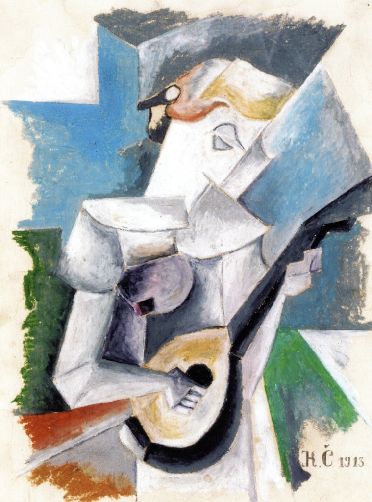 Guitar Player by Josef Čapek,16x12(A3) Poster