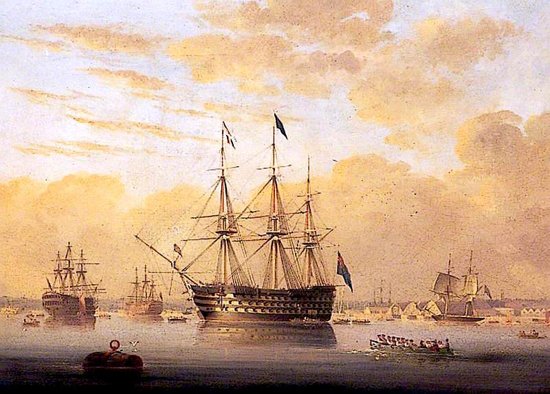 HMS 'Royal Adelaide', vintage artwork by Nicholas Condy, A3 (16x12") Poster Print