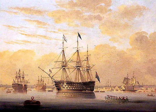 HMS 'Royal Adelaide', vintage artwork by Nicholas Condy, A3 (16x12") Poster Print