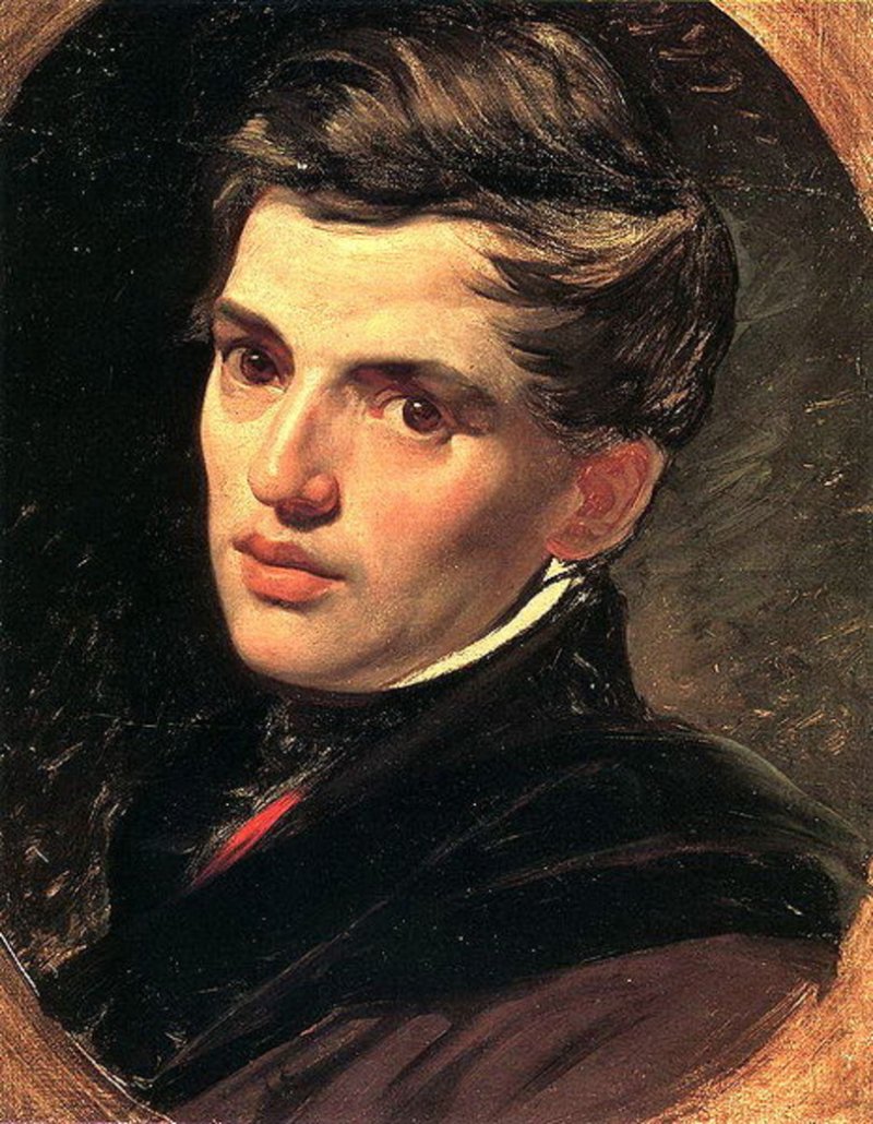 Portrait of Alexander Bruloff, vintage artwork by Karl Pavlovich Brulloff, A3 (16x12") Poster Print