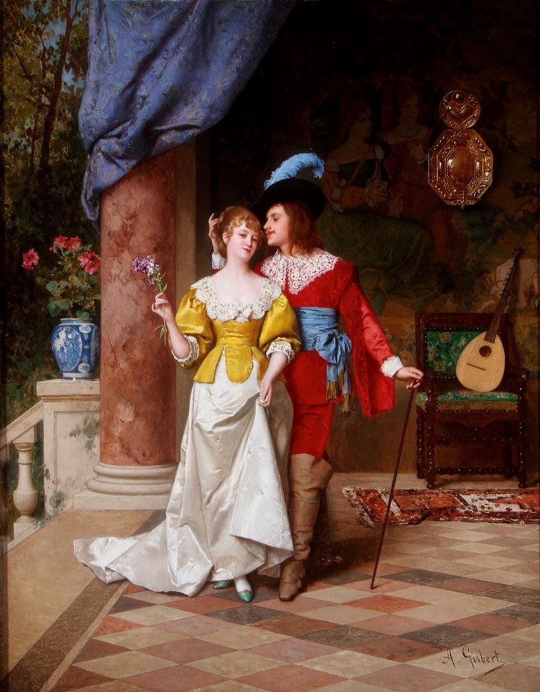 Enfermo del Amor, vintage artwork by Antonio Gisbert Perez, 12x8" (A4) Poster