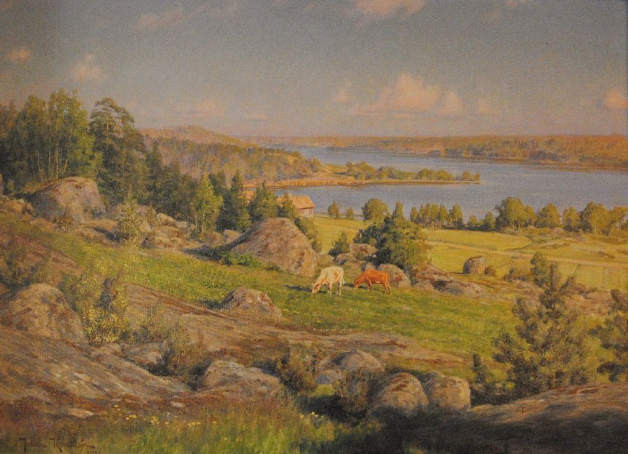 At Ammern, vintage artwork by Johan Krouthen, 12x8" (A4) Poster