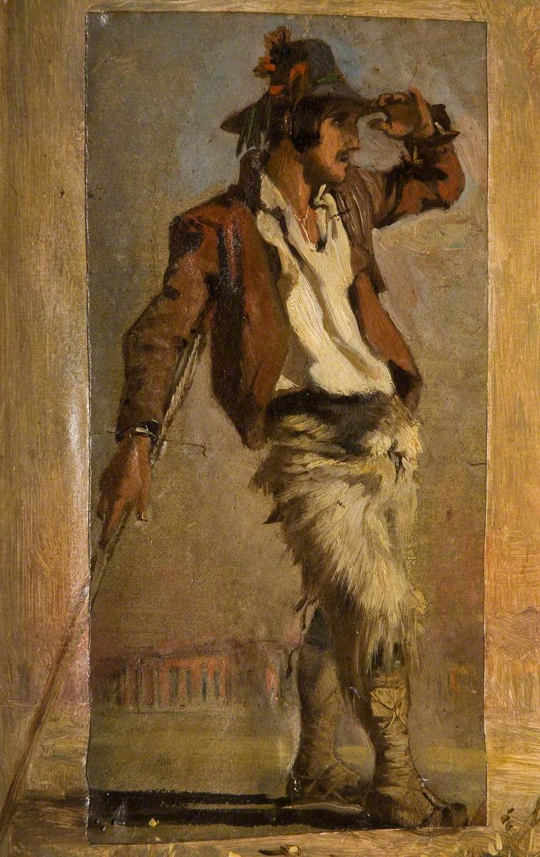 Goatherd of the Campagna, vintage artwork by Georges Heming Mason, A3 (16x12") Poster Print