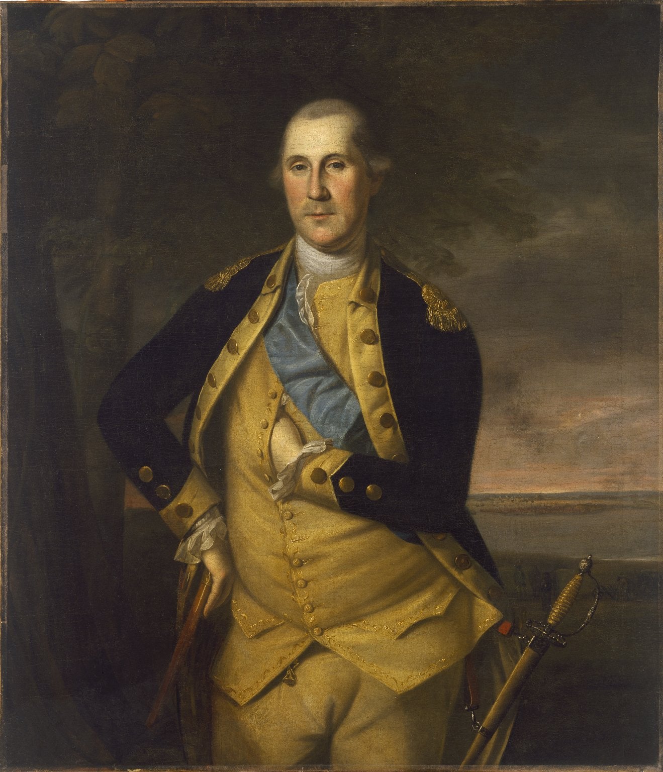 George Washington, vintage artwork by Charles Willson Peale, 12x8" (A4) Poster