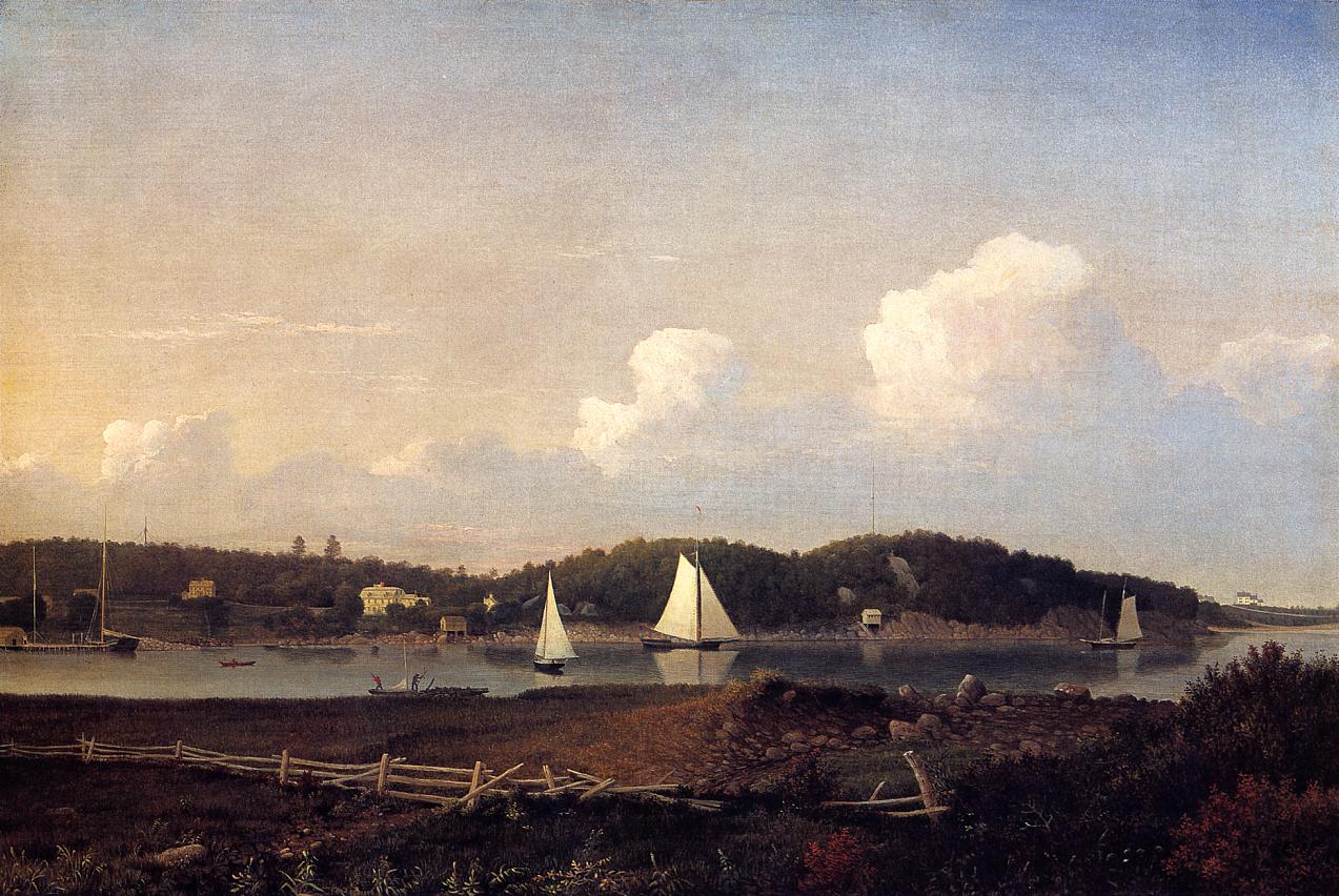 Fresh Water Cove from Dolliver's Neck, Glouster, vintage artwork by Fitz Henry Lane, A3 (16x12") Poster Print