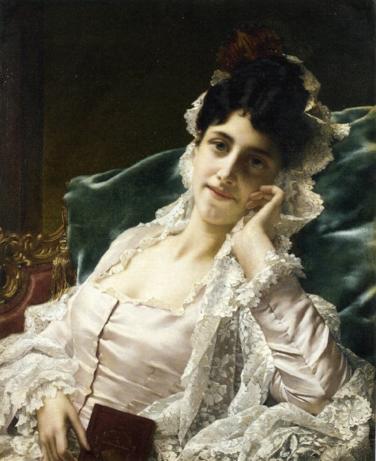 Idle Thoughts, vintage artwork by Jan Frederik Pieter Portielje, 12x8" (A4) Poster