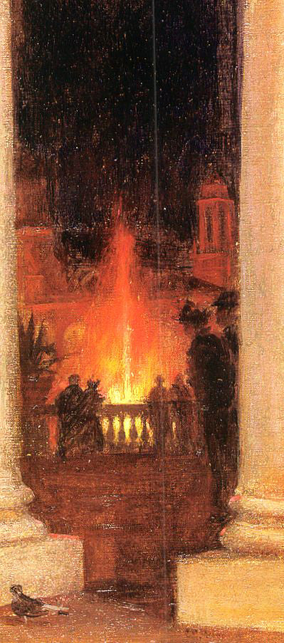 Electric Fountain, World's Columbian Exposition, vintage artwork by Charles Courtney Curran, 12x8" (A4) Poster