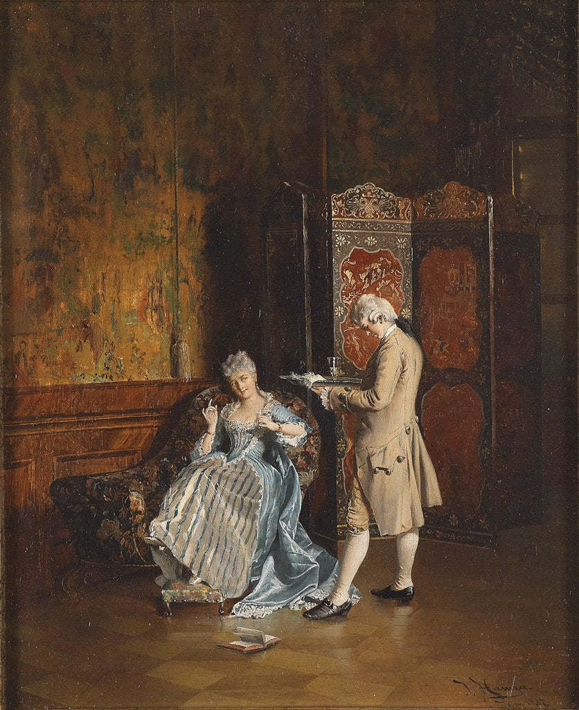 The Leisure Hour, vintage artwork by Johann Hamza, 12x8" (A4) Poster
