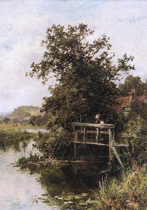 On the Thames near Streatley, vintage artwork by Walter Wallor Caffyn, 12x8" (A4) Poster
