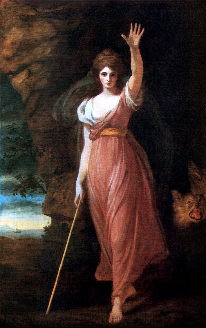 Lady Hamilton as Circe, vintage artwork by George Romney, 12x8" (A4) Poster