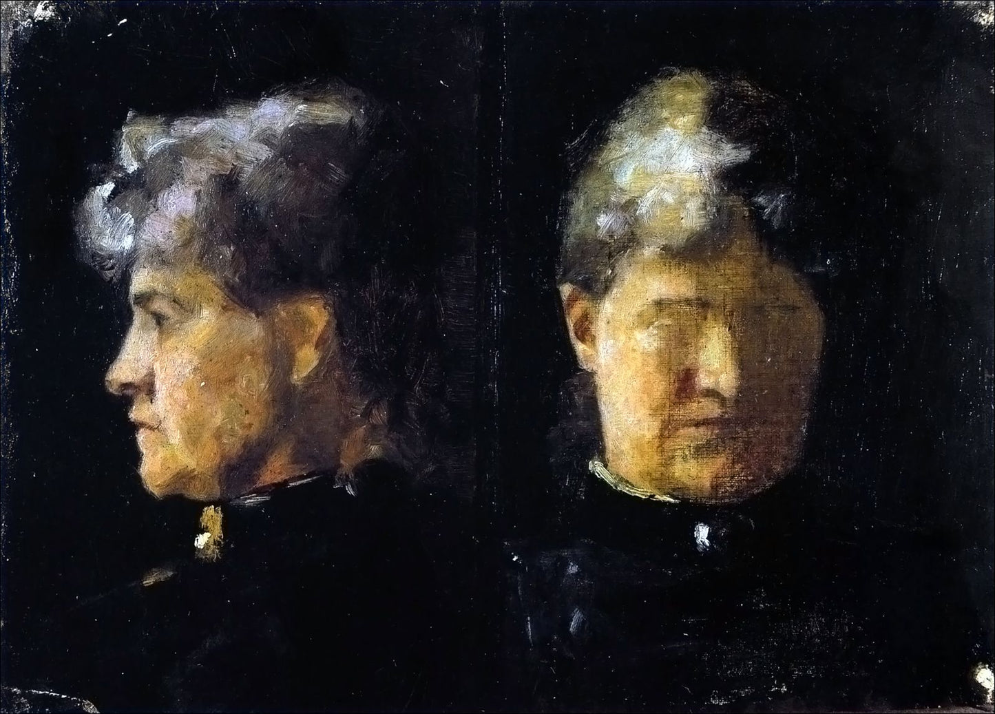 Portrait Study of Minna Triepcke, vintage artwork by Marie Triepcke Kroyer, 12x8" (A4) Poster