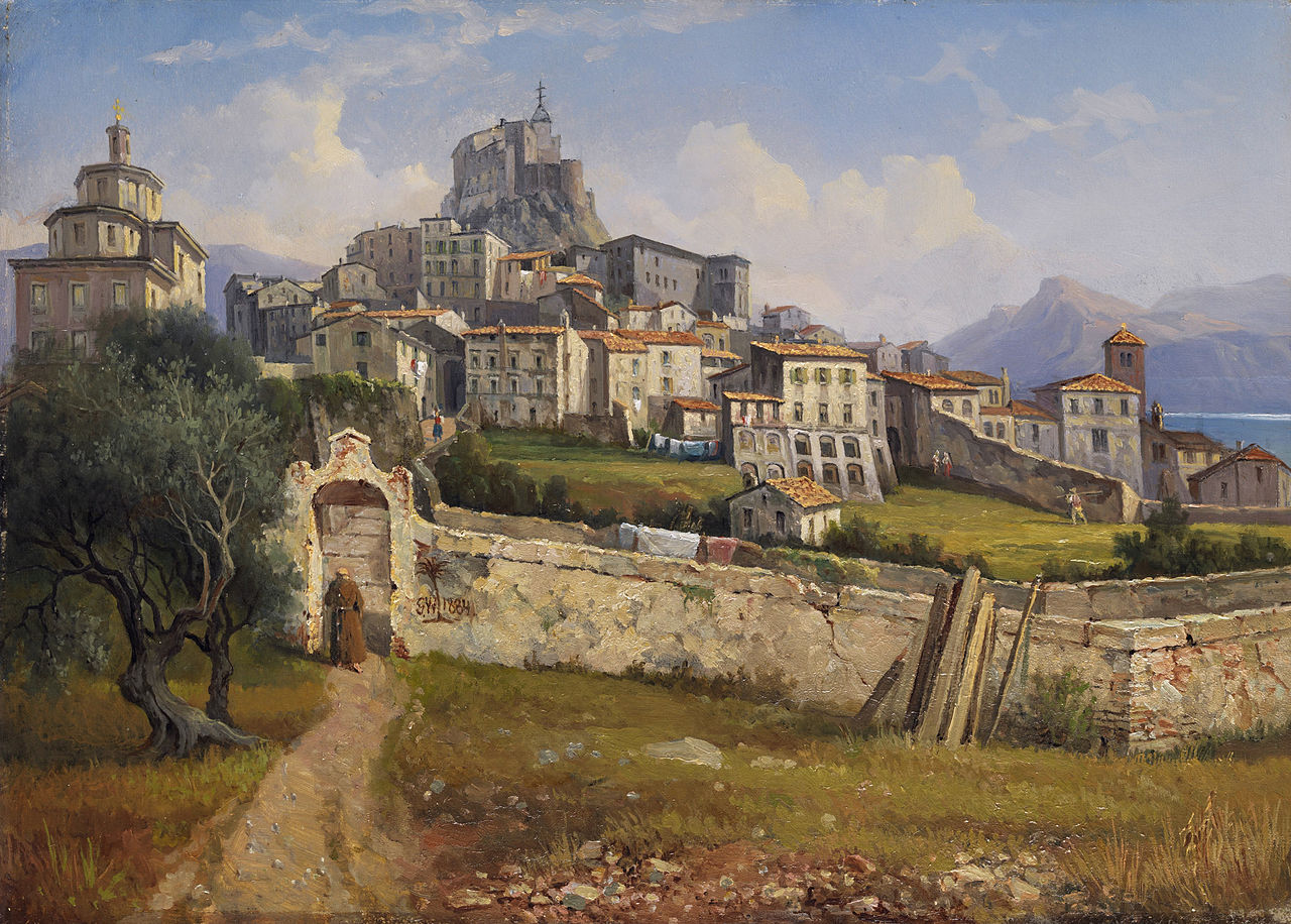 View of Subiaco, vintage artwork by Gustaf Wilhelm Palm, A3 (16x12") Poster Print