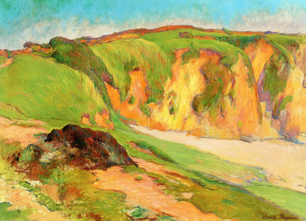 The Cliffs of Pouldu by Emile Bernard,A3(16x12")Poster