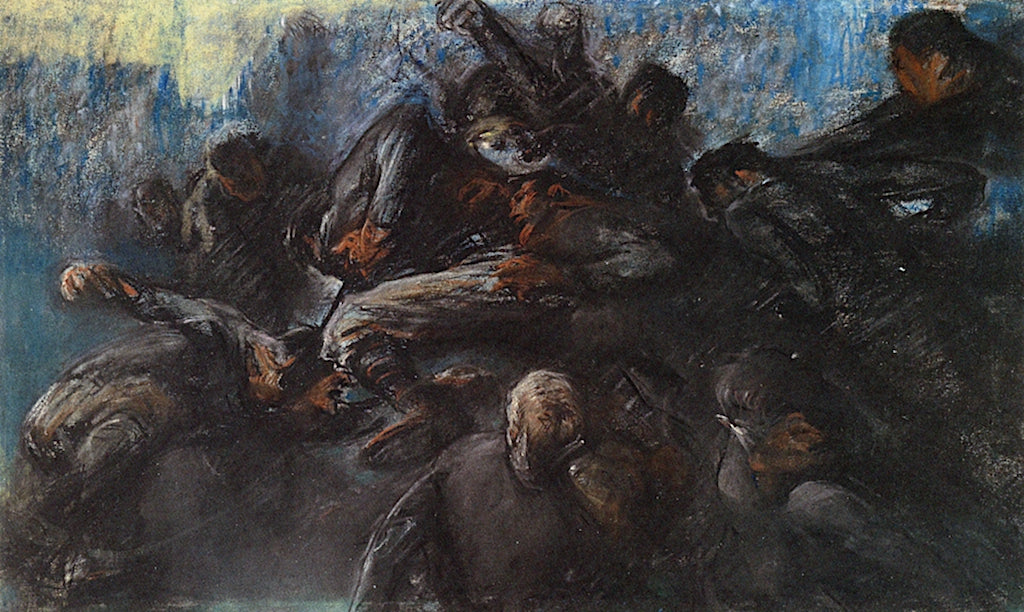 Football Game, vintage artwork by George Wesley Bellows, 12x8" (A4) Poster