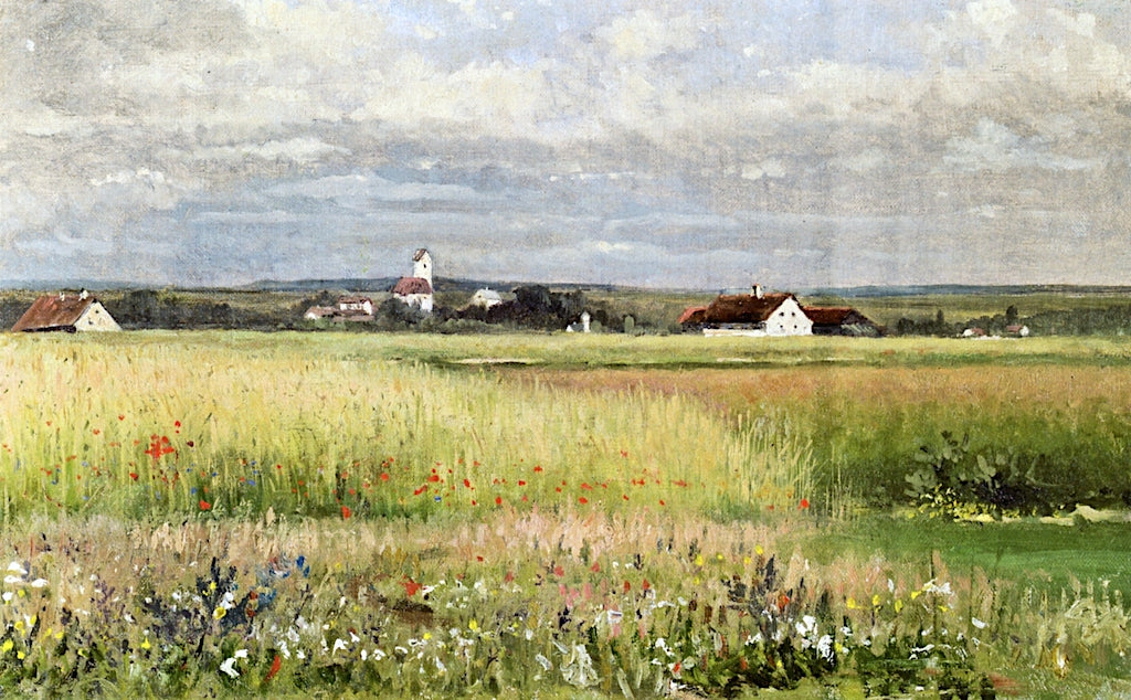 Village in Wide View by Emilie Mediz-Pelikan,A3(16x12")Poster