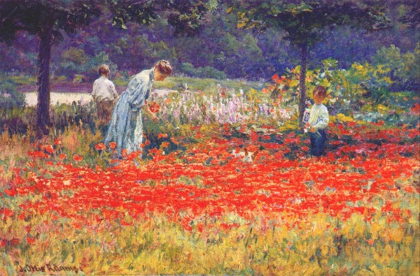 Poppy Garden by John Ottis Adams,A3(16x12")Poster