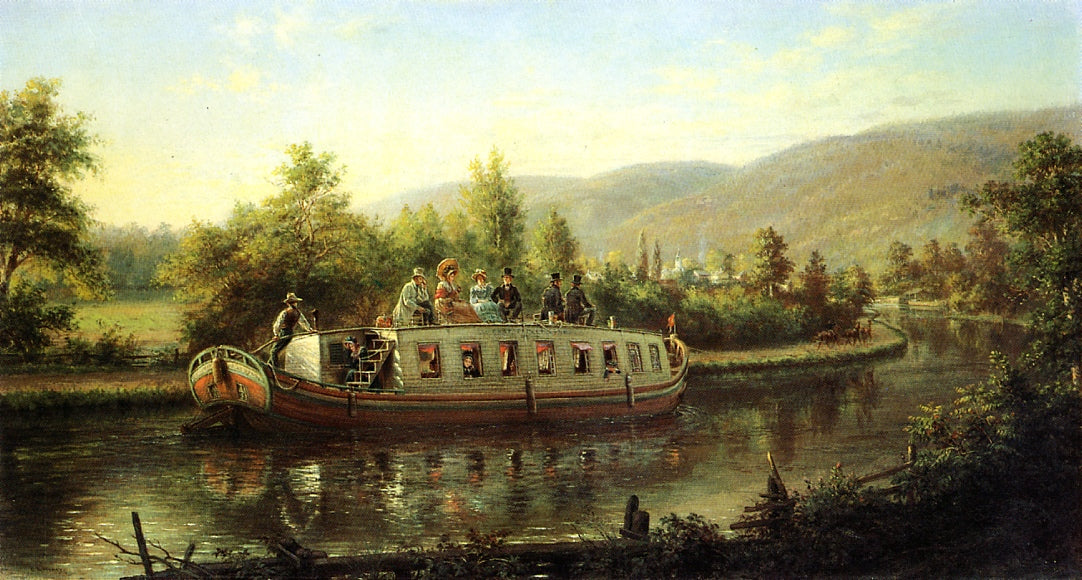 Early Days of Rapid Transit, vintage artwork by Edward Lamson Henry, 12x8" (A4) Poster