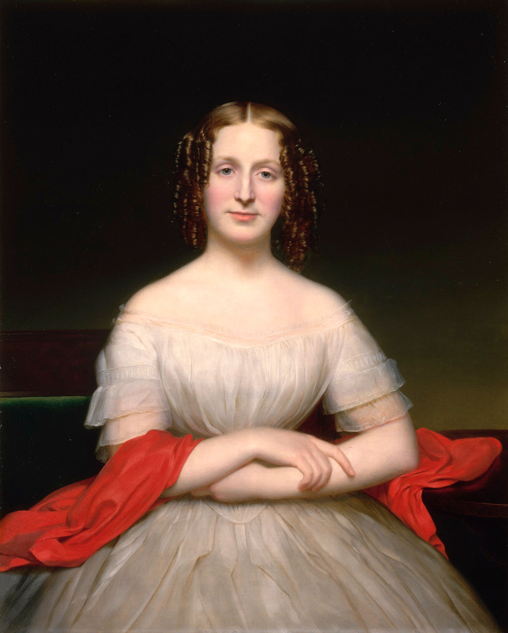 Portrait of Fidelia Marshall, vintage artwork by Charles Cromwell Ingham, A3 (16x12") Poster Print