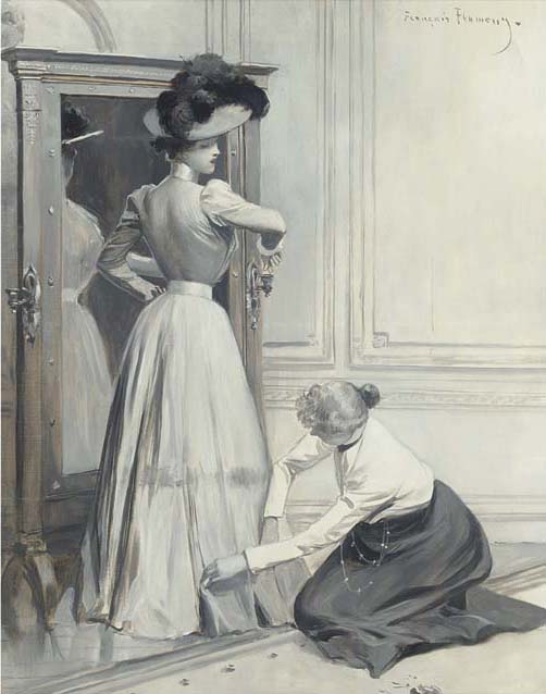 The Finishing Touch, vintage artwork by Francois Flameng, 12x8" (A4) Poster