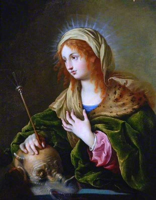 St Martha, vintage artwork by Gianbettino Cignaroli, 12x8" (A4) Poster