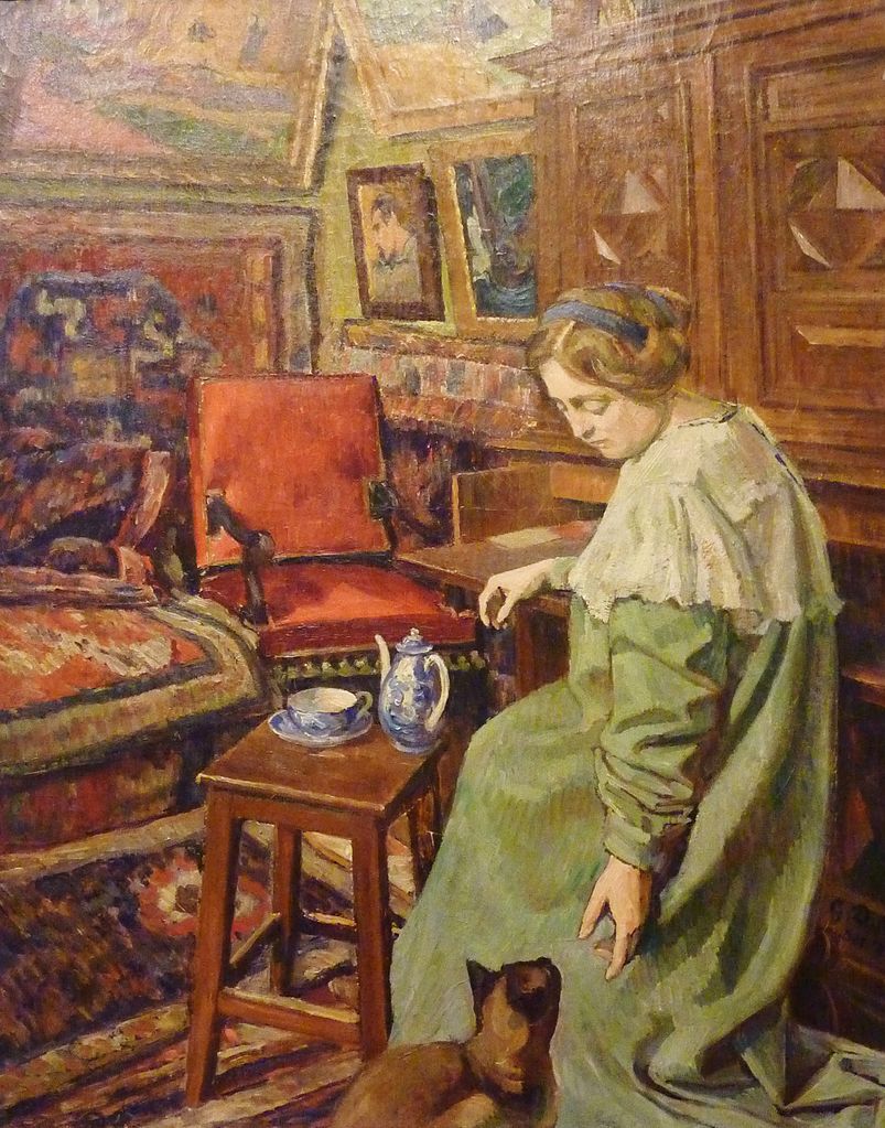 'atelier à la chatte siamoise by Georges-Daniel de Monfreid,A3(16x12")Poster