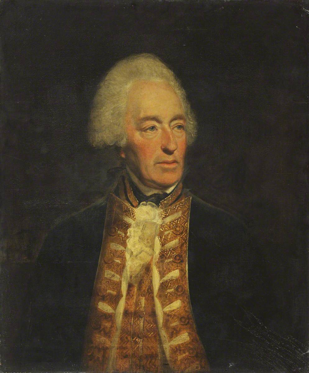 Admiral Robert Roddam, vintage artwork by Lemuel Francis Abbott, 12x8" (A4) Poster