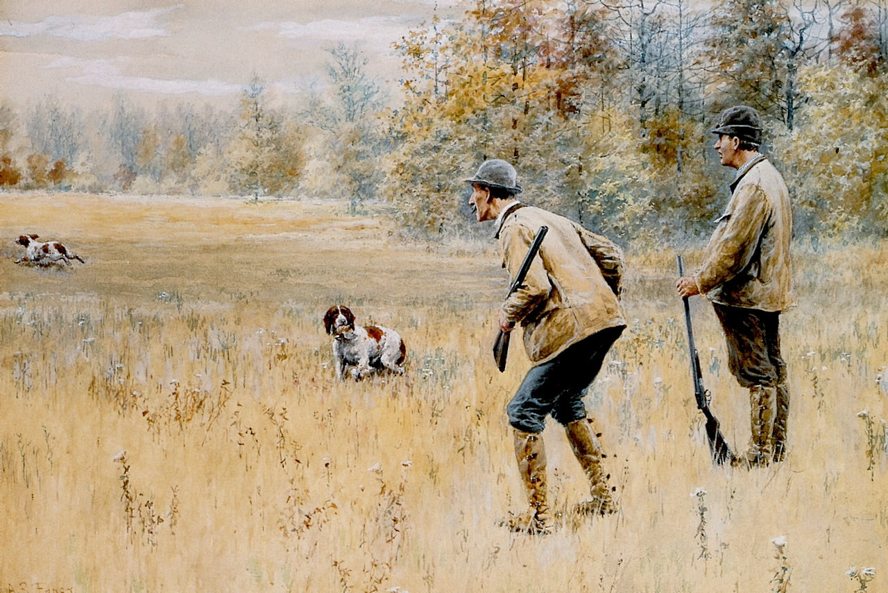 Gun Shy, vintage artwork by Arthur B. Frost, 12x8" (A4) Poster
