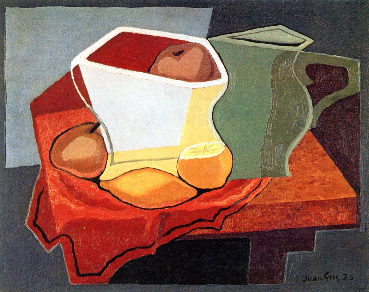 Apples and Lemons, vintage artwork by Juan Gris, 12x8" (A4) Poster