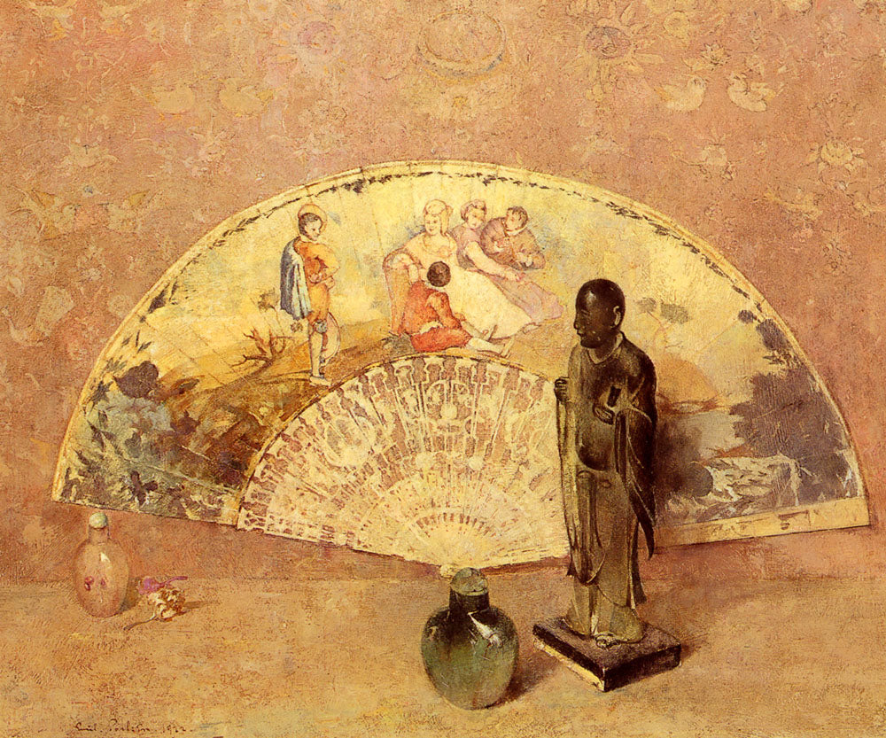 The French Fan, vintage artwork by Emil (Soren Emil) Carlsen, 12x8" (A4) Poster