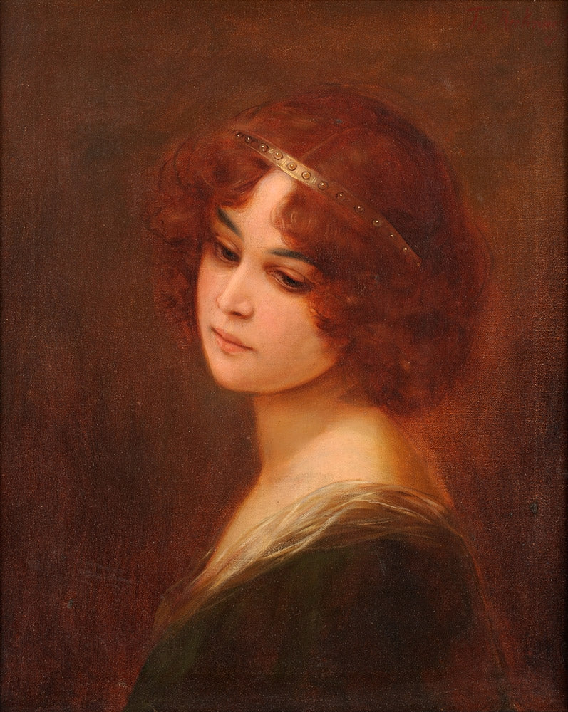 Redhead beauty by Theodor Recknagel,A3(16x12")Poster