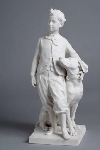 The Imperial Prince and his Dog Nero, vintage artwork by Jean-Baptiste Carpeaux, 12x8" (A4) Poster