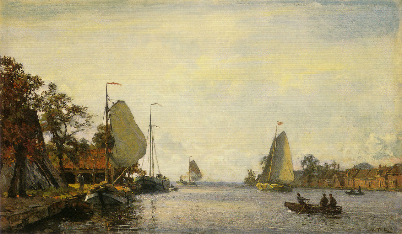 e with sailing boats in the summer by Willem Bastiaan Tholen,A3(16x12")Poster