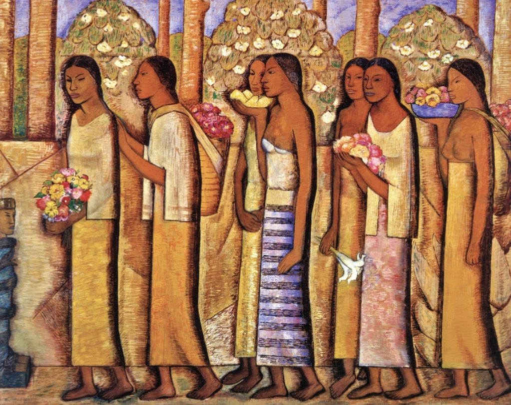 Homenaje a Quetzalcóatl, vintage artwork by Alfredo Ramos Martinez, 12x8" (A4) Poster