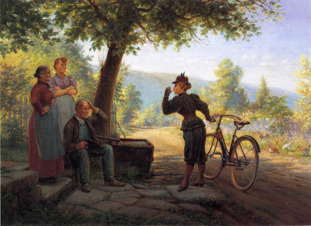 The New Woman, vintage artwork by Edward Lamson Henry, 12x8" (A4) Poster