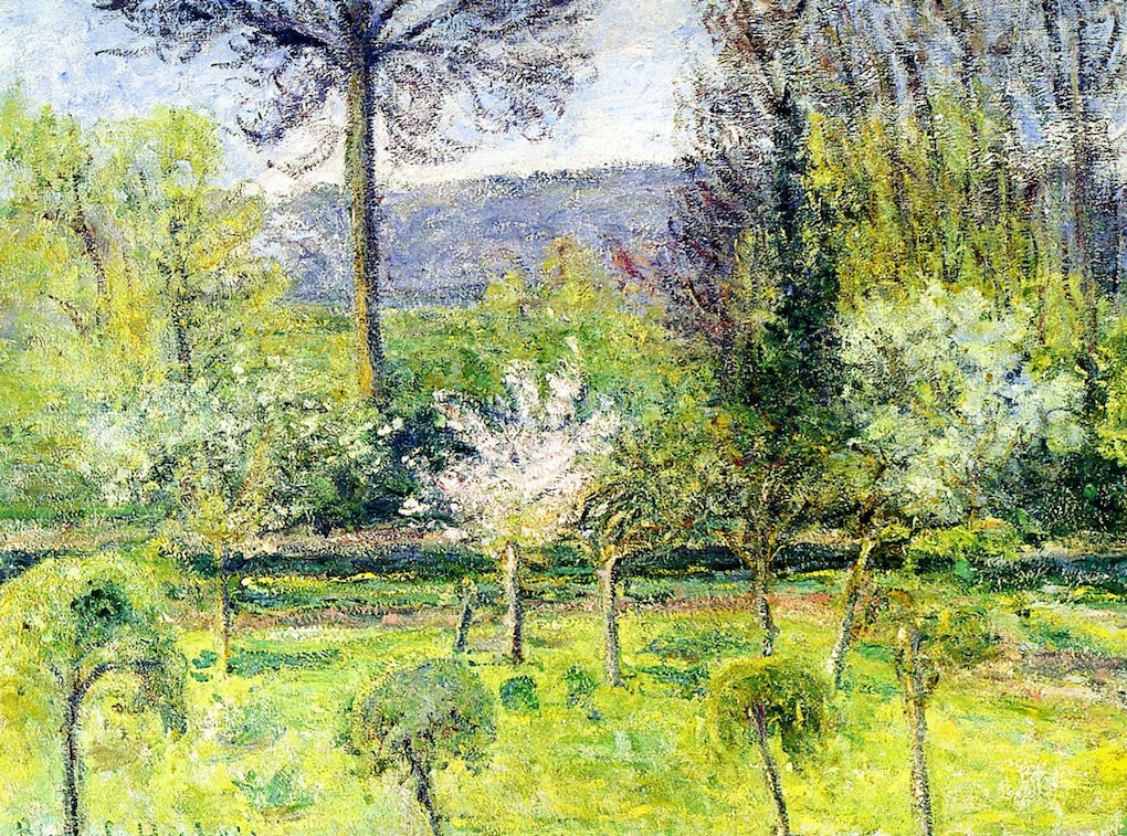 of the Garden at Giverny in Spring by Blanche Hoschede-Monet,A3(16x12")Poster