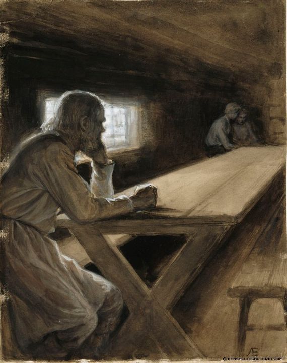nterior from the Poem The Cloud's Brother by Albert Edelfelt,A3(16x12")Poster