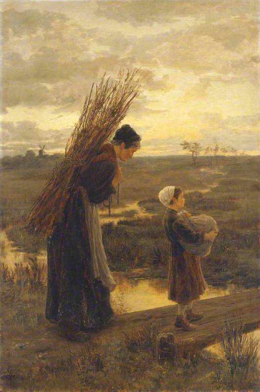 They Homeward Wend Their Weary Way, vintage artwork by Alice Mary Havers, 12x8" (A4) Poster