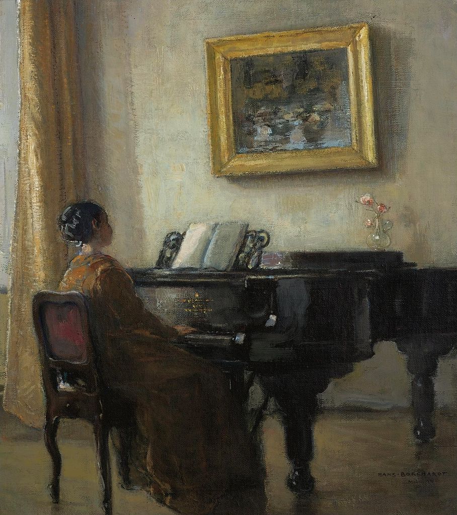 The Little Pianist by Hans Borchardt,A3(16x12")Poster