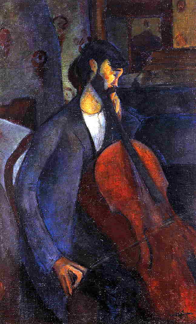 The Cellist by Amedeo Modigliani,16x12(A3) Poster
