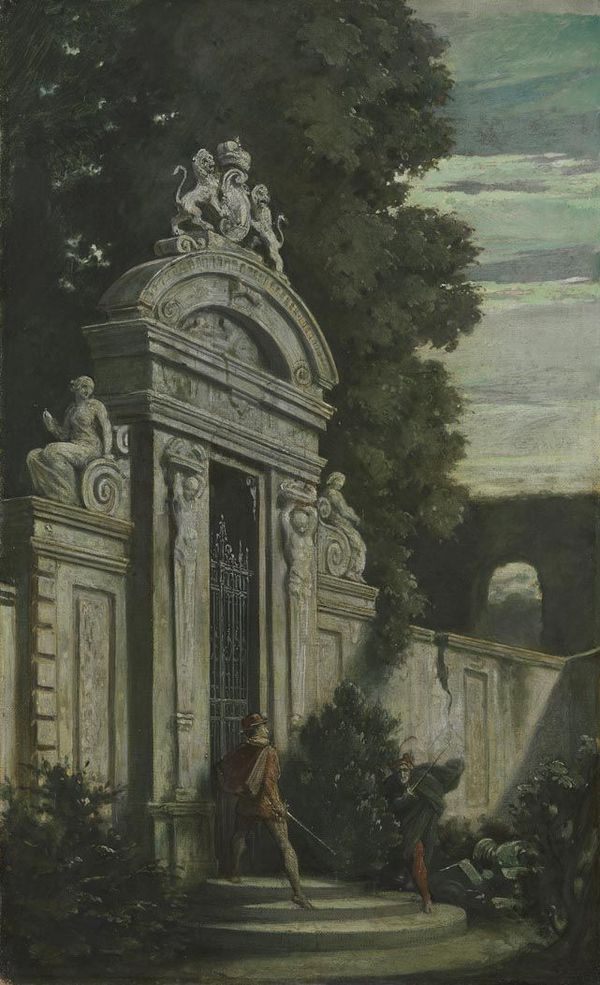 Nocturnal Combat, vintage artwork by Moritz von Schwind, A3 (16x12") Poster Print