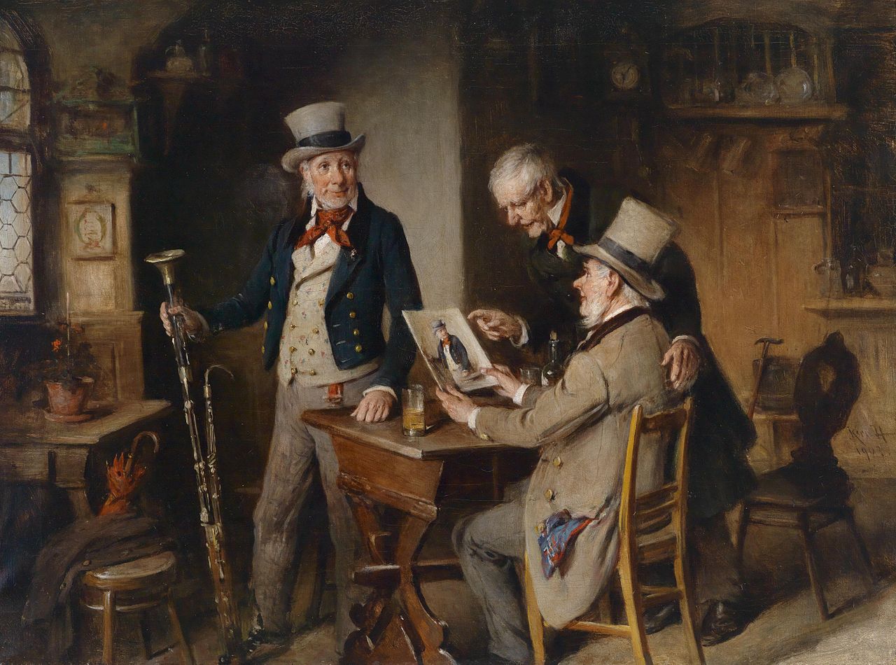 The Fagott Player, vintage artwork by Hermann Kern, 12x8" (A4) Poster