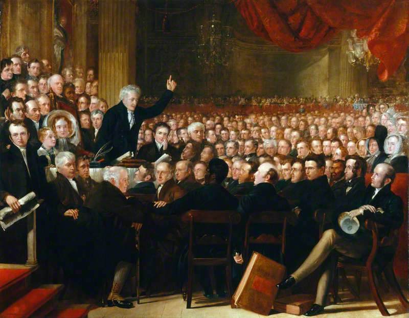 The Anti-Slavery Society Convention, 1840, vintage artwork by Benjamin Robert Haydon, 12x8" (A4) Poster