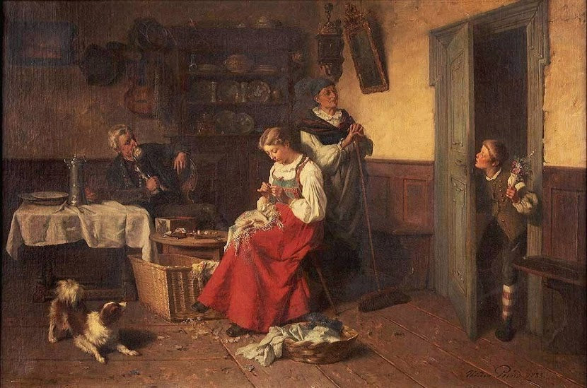 Cupid’s Messenger, vintage artwork by Theodore Gerard, 12x8" (A4) Poster