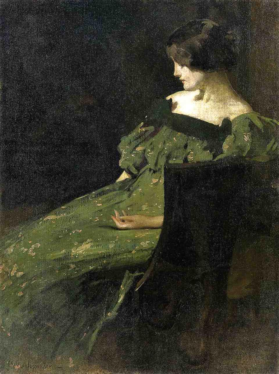 Juliette, vintage artwork by John White Alexander, 12x8" (A4) Poster