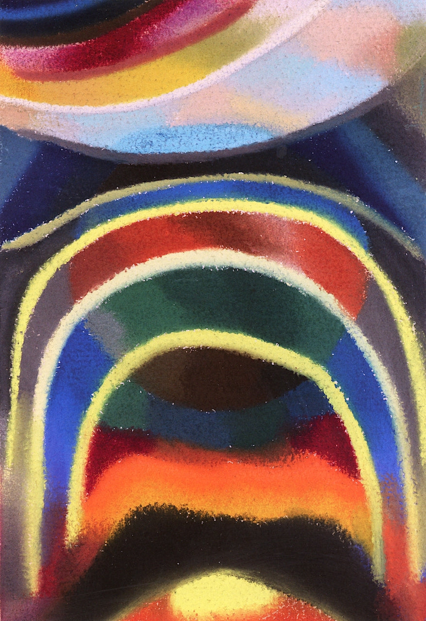 Light Circles, vintage artwork by Otto Freundlich, 12x8" (A4) Poster