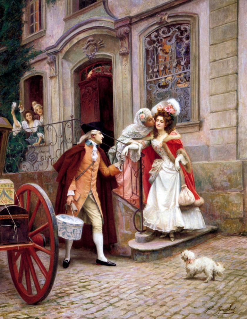 Start of the Honeymoon by Jules Girardet,A3(16x12")Poster