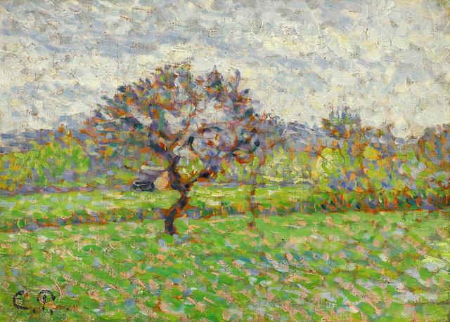 An Apple Tree at Eragny, vintage artwork by Camille Pissarro, 12x8" (A4) Poster