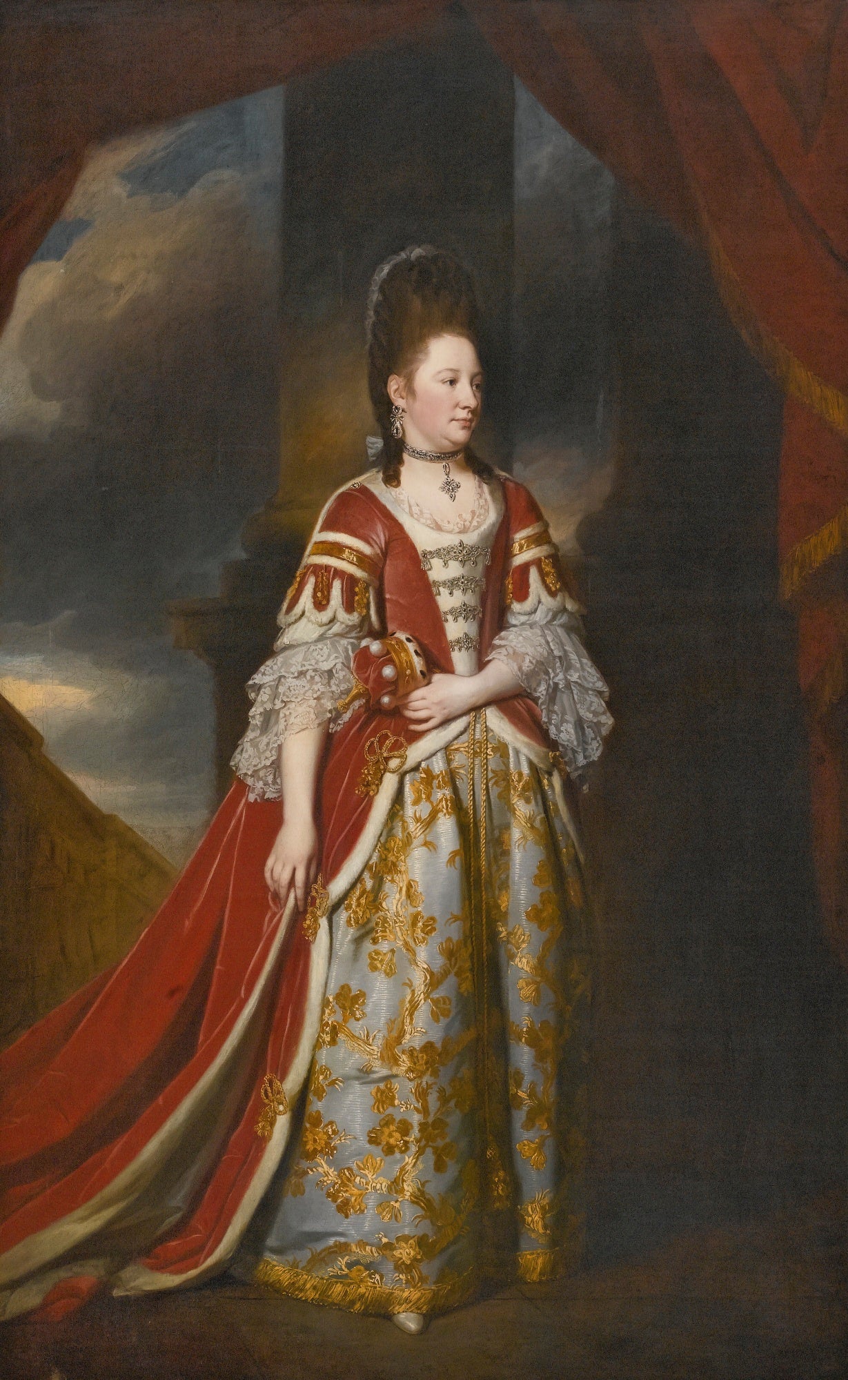 Mary Christina Conquest, Lady Arundell of Wardour, vintage artwork by George Romney, 12x8" (A4) Poster