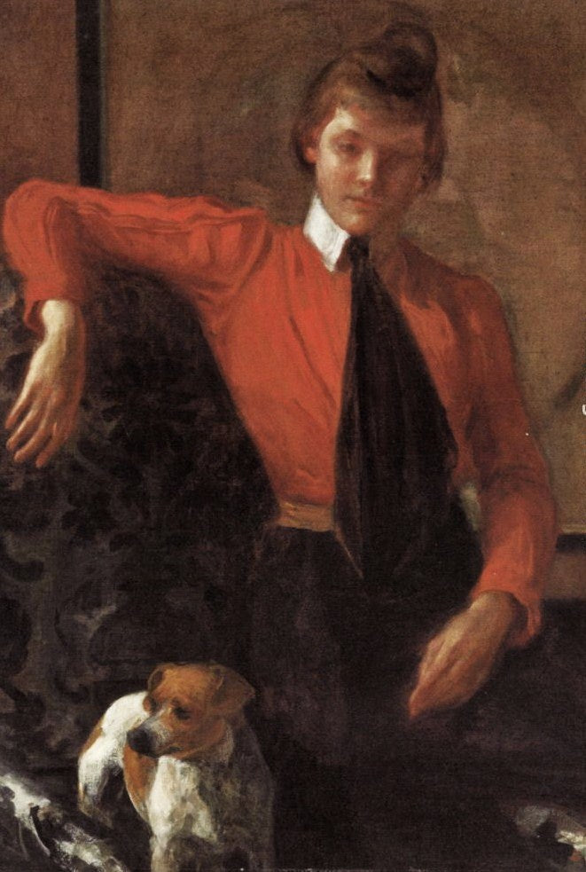 Madeleine Lemoinne, Daughter of General Chardonne, vintage artwork by Jacques-Émile Blanche, 12x8" (A4) Poster